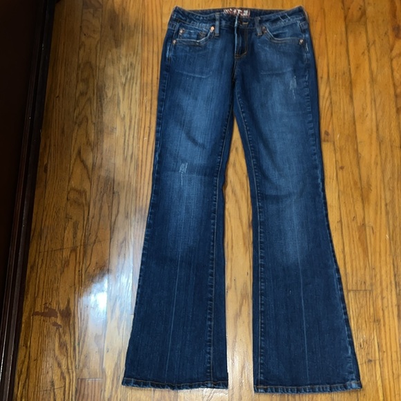 HINT Embroidered Blue Boho Denim Jeans Size 7 - Picture 8 of 13
